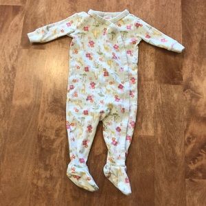 Gymboree giraffe print footie